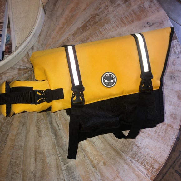 Boy Male Female Dog Life Jacket Yellow Large Vivaglory Pet Reflective Hand… - Picture 8 of 9